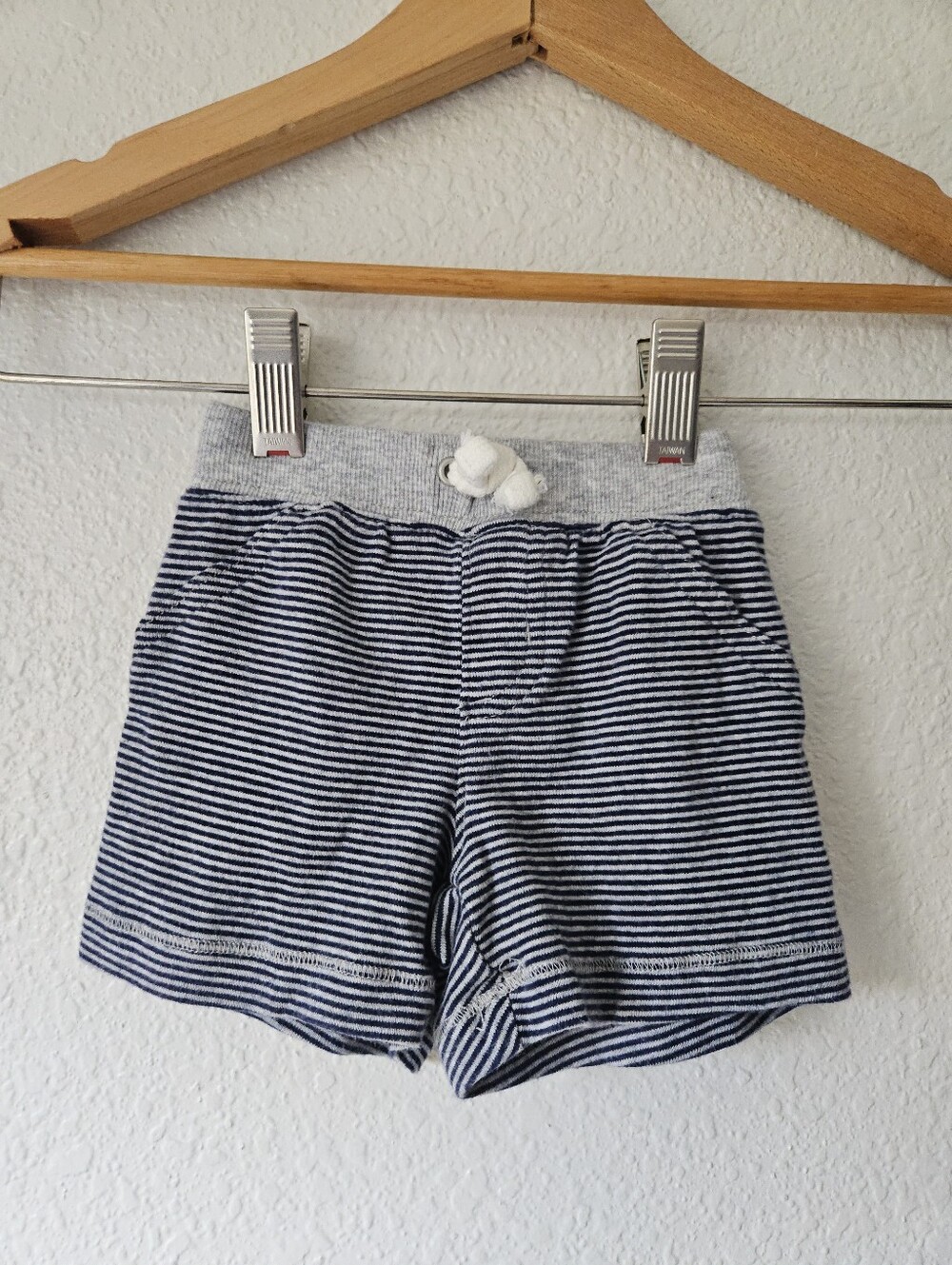 carters striped lounge shorts, 6 months 100% cotton casual sweats